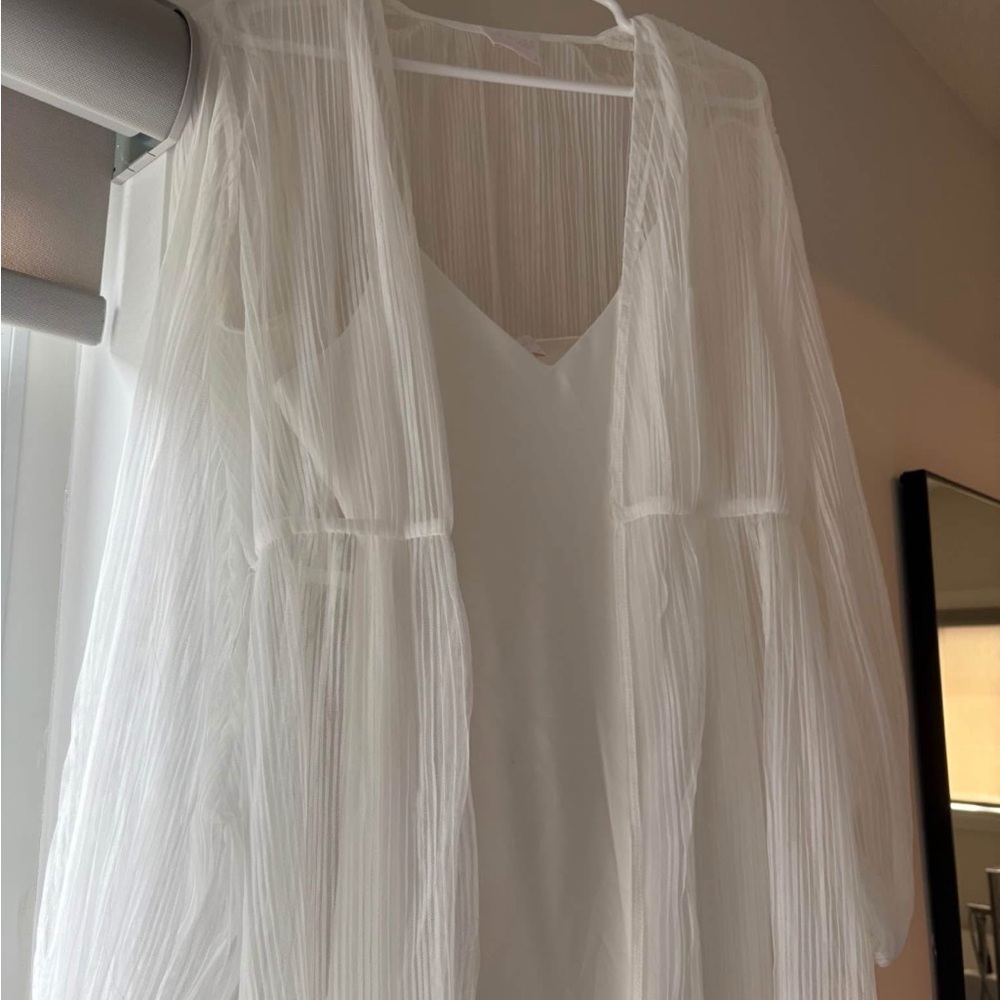 Luxurious Sheer White Robe